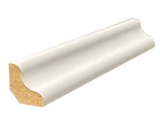 HDF White Scotia Beading For Laminate Floors, 18x18mm, 2.4m Image 3
