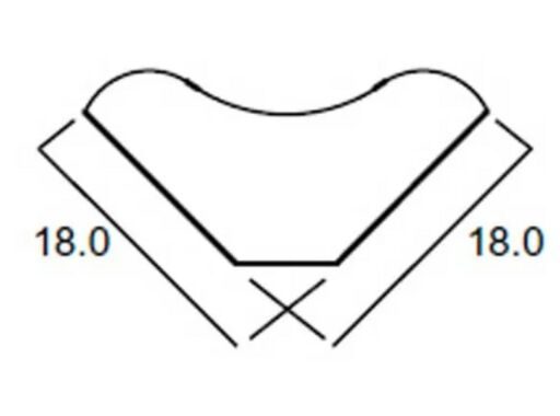 HDF White Scotia Beading For Laminate Floors, 18x18mm, 2.4m Image 2