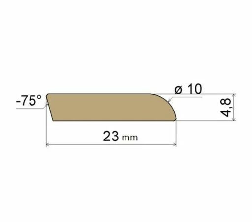 Traditions Solid Oak Flat Threshold, Unfinished, 23x5 mm, 0.9m Image 2