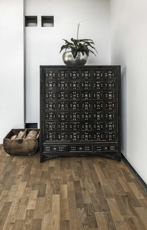 Kahrs Lumen Dusk Engineered Oak Flooring, Smoked, Brushed & Ultra Matt Lacquered, 200x15x2423mm