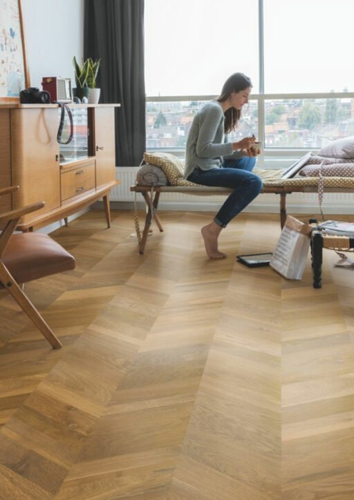 QuickStep Intenso Traditional Oak Engineered Parquet Flooring, Oiled, 310x13x600mm