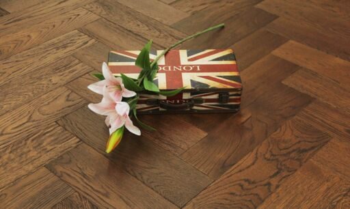 Tradition Select Engineered Oak Herringbone Flooring, Dark Mahagony, Natural Oiled, 115x14x430mm