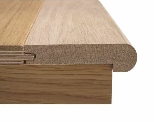 Tradition Solid Oak Stair Nosing, Unfinished For 20mm Floors 82x27mm, 0.9m