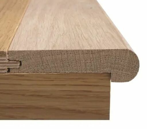Tradition Solid Oak Stair Nosing, Unfinished For 20mm Floors 82x27mm, 2.7m