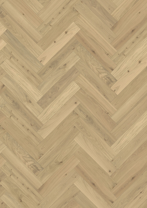 Kahrs Large Herringbone Oak Herringbone Cc Dim White Engineered Flooring, Brushed & Oiled, 120x11x600mm